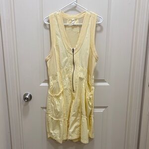Anthropologie Light Yellow Mini Dress